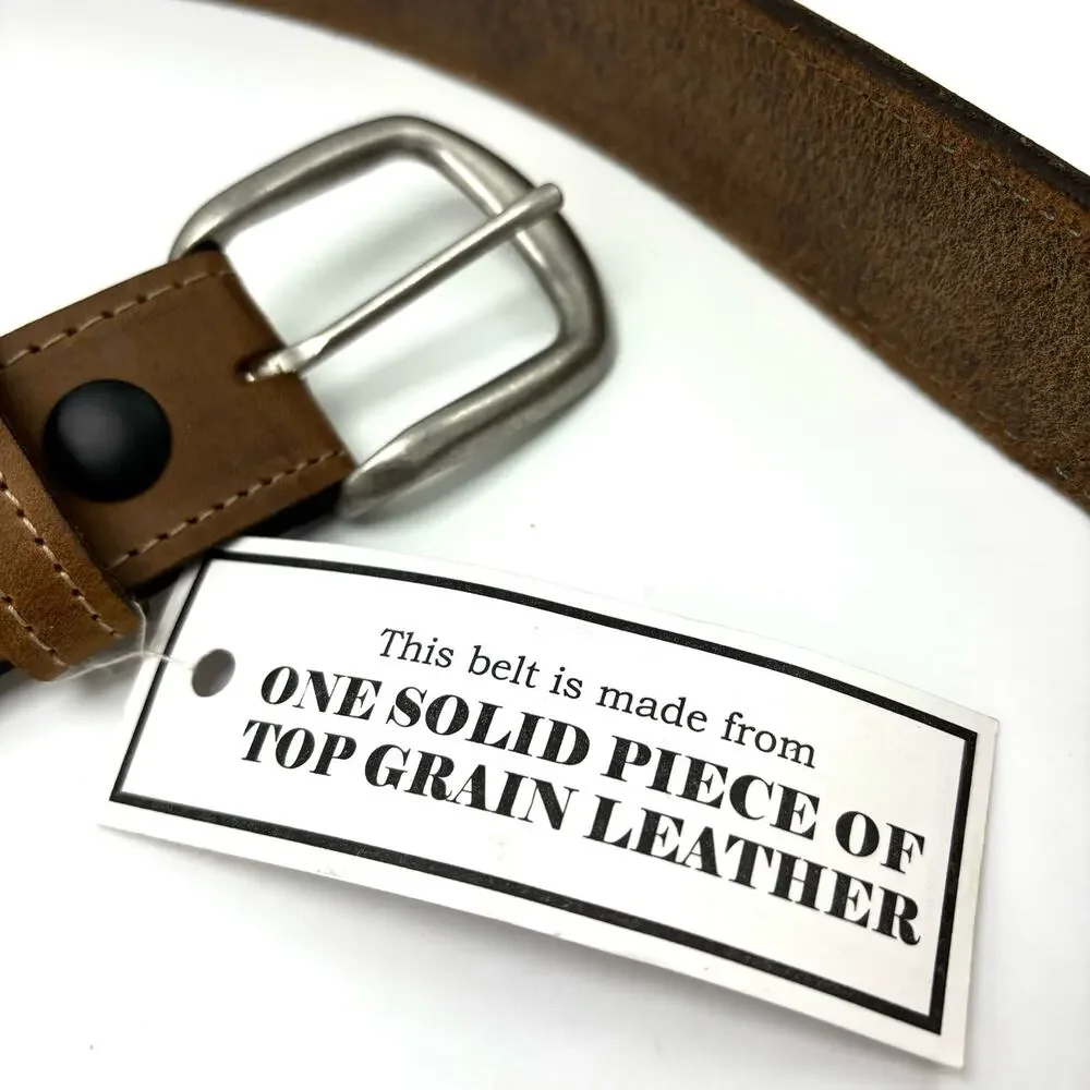 Cabelas Guide Gear Heavy Duty Western Belt 44 Brown Top Grain Leather Cowboy USA